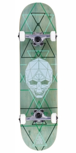 Enuff Geo Skull skateboard | 8" Green