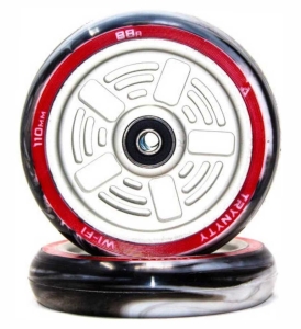 Trynyty Wi-Fi 110mm pro scooter wheels 2-pack | Silver