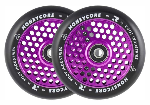 root honeycore black 110mm kółka hulajnogi wyczynowej rollen 2pack stunt scooter wheels purple.jpg
