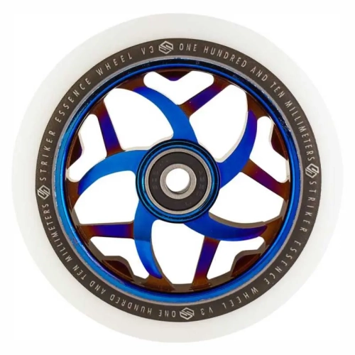 striker essence v3 110mm kółko hulajnogi wyczynowej rolle rader stunt scooter wheel white blue chrome.webp