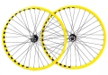 mafiabikes blad 27.5 komplet kół rowerowych Laufradsatz wheelie wheel set geared yellow check (2).webp