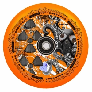Chubby Lab 110mm stunt scooter wheel | Radioactive Orange