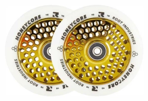  Root Honeycore 110mm kolečka pro freestyle koloběžky 2ks | White Gold Rush
