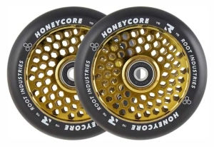 Root Honeycore 110mm kolečka pro freestyle koloběžky 2ks | Black Gold Rush