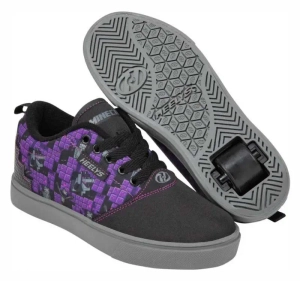 Heelys Pro Minecraft Shoes with Wheels | Black Purple