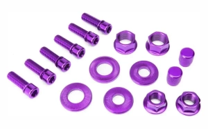 Salt sada šroubů a matic BMX  | Purple