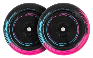 Slamm Swirl Hollow 110mm stunt scooter wheels | Black Blue Pink