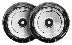 Slamm Swirl Hollow 110mm stunt scooter wheels | Black White