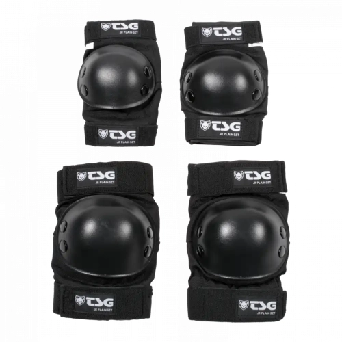 tsg-junior-plain-ochraniacze-kolan-lokci-knieschoner-ellenbogenschoner-set-protektoren-skate-knee-pads-black.webp