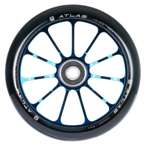 Ethic Atlas 110mm stunt scooter wheel | Blue Chrome