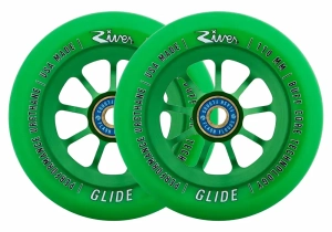 River Glide 110mm kolečka pro freestyle koloběžky 2ks | Emerald