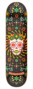 Hydroponic Mexican Skull 2.0 skateboard deck  | Black Catrina