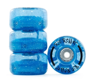 Rio Roller Light-Up kolečka na trekové brusle | Blue Glitter