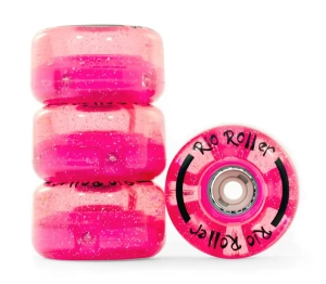 Rio Roller Light-Up kolečka na trekové brusle | Pink Glitter