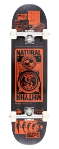 Arbor Street skateboard | 8" Natural Rhythm Orange