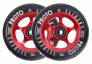 Proto Sliders 110mm kolečka pro freestyle koloběžky 2ks | Black on Red