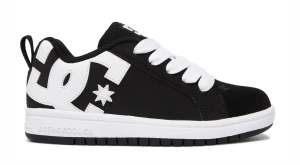 DC Shoes Court Graffik Kids skate boty | Black White